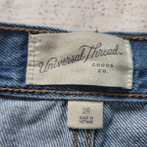 Universal Thread Size 2R Wide Leg Cargo Jeans Light Wash y2k utility trendy cool - Picture 4 of 8